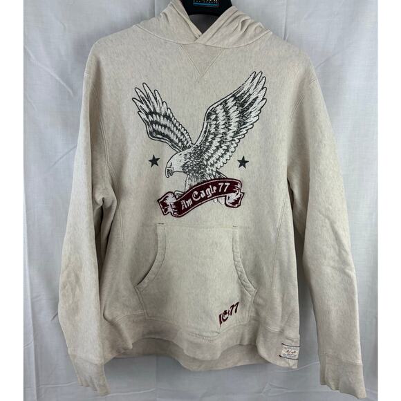 VINTAGE American Eagle Hoodie Sweatshirt Men Size Medium AE 77 Eagle Varsity - Picture 1 of 7